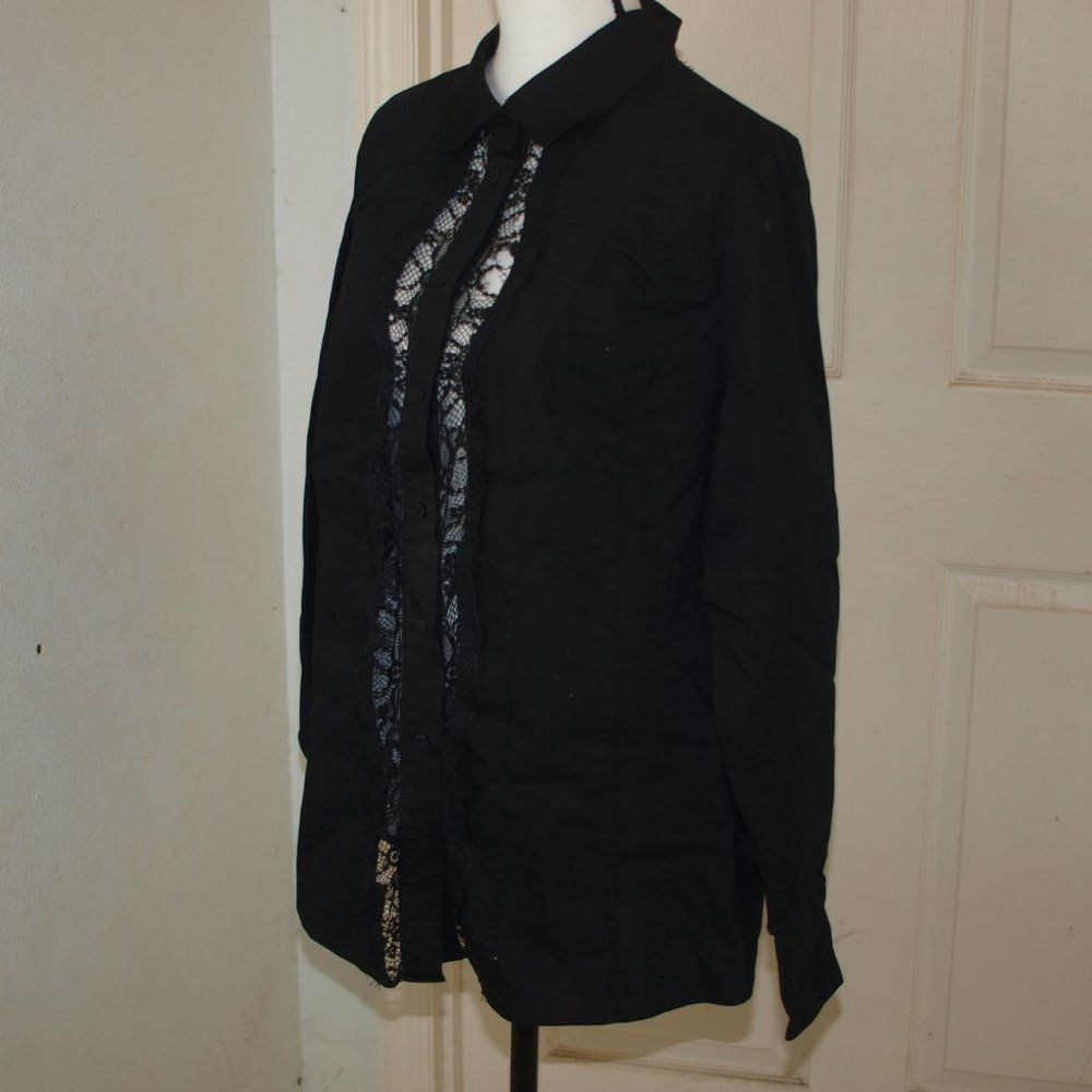Worthington Woman Black Lace Top Size XL‎ - Picture 2 of 6
